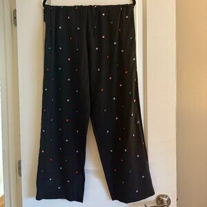 Hill House Jewel Jammie Rhinestone Pajama Pants Black Size XL
